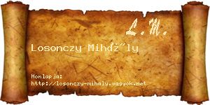 Losonczy Mihály névjegykártya