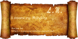 Losonczy Mihály névjegykártya