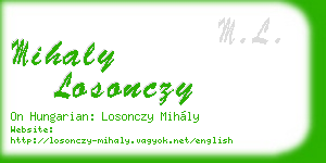 mihaly losonczy business card